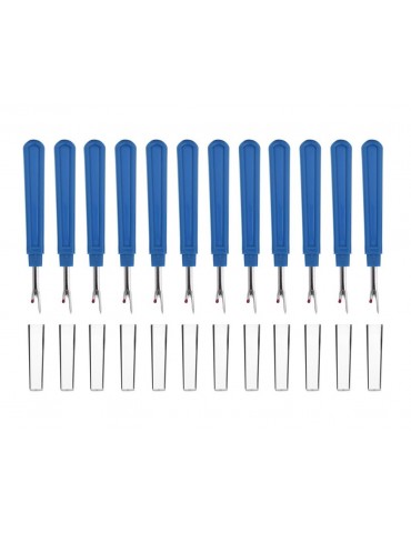 Seam Rippers with Plastic Cover 12 Pieces Large Sewing Ripper - Blue