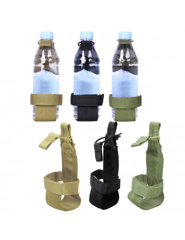 ​Outdoor Tactical Hiking Camping Molle Water Bottle Holder With Adjustable Vecro Strap Belt Rope