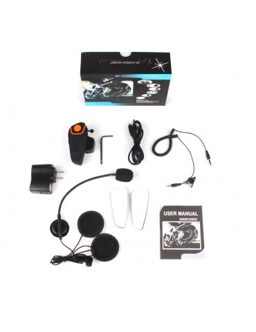 BT-S2 1000m Bluetooth Motorcycle Helmet Intercom Headset Interphone GPS FM Radio